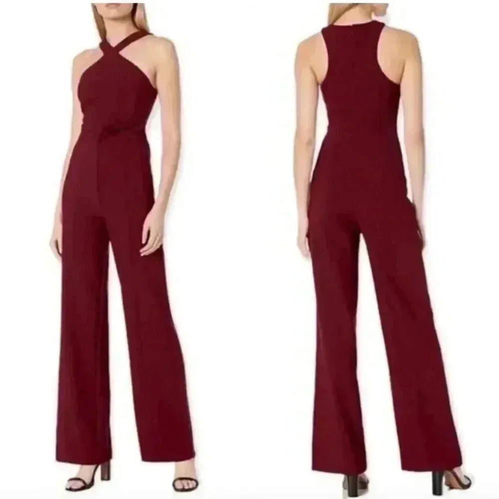 NWT Likely Dash Wide Leg Jumpsuit Rhubarb size 2